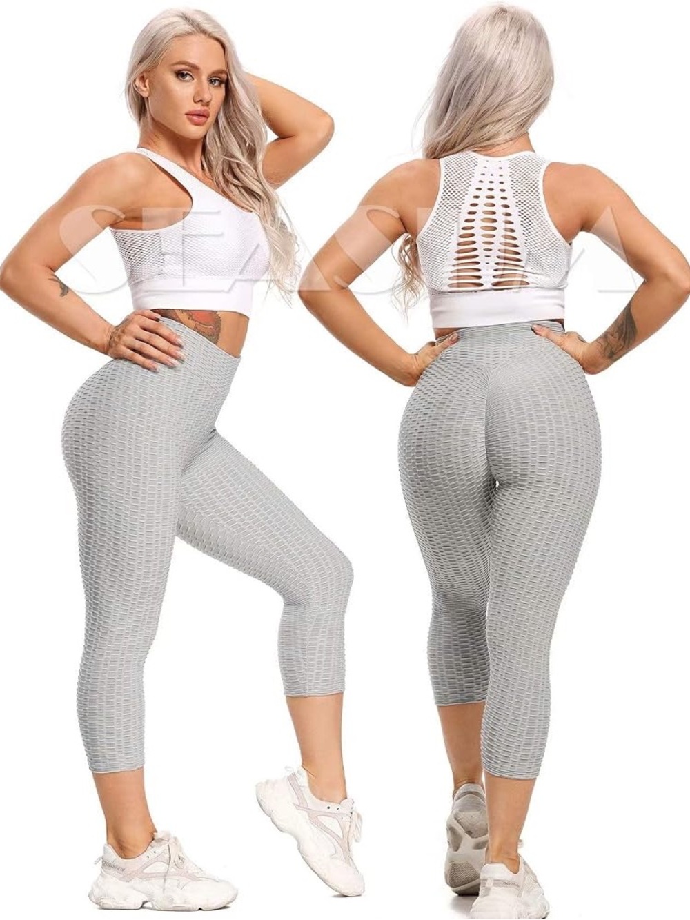 Butt Lifting Tick Tok Capri Leggings with Pockets